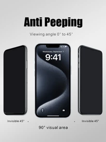 6er Set: 3 Stück Anti-Spähschutz gehärtetes Glas Displayschutz + 3 Stück 3D Kamera Linsenschutz, 1:1 Hochauflösende Klarheit, kratzfest, langanhaltend, geeignet für Apple iPhone X/XR/11/12/13/14/15/16/16Pro/16Plus/16Pro Max/16e Komplette Serie