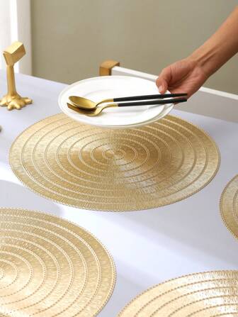 Bordstabletter Set med 4 PVC bordsunderlägg för köksbord inomhus/utomhus Tvättbar Värmebeständig bordstablett Torkbar matbordsmatta för camping, festival, bröllop, fest