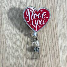 1 PC I Love You Retractable Badge Scroll, Motivational Quote Name Badge Holder With ID Holder For Nursing Student Employee Volunteer - Multicolor - View 1