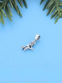 1個簡單的925純銀騎行珠子,diy萬聖節紀念中性派對飾品 - Q2262 - 查看 2