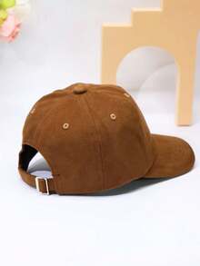 1pc Unisex Kids' Embroidered Fire Truck Baseball Cap Sun Hat For Middle & Big Children - Coffee Brown - View 4