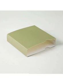 1pc Suspended Paper Box With Scratch-Resistant Sleeve, Dustproof Insert And Customizable Logo Printing For Jewelry Packaging - Green - View 1