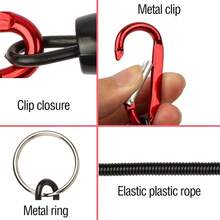 7PCS Fishing Spring Rope Security Extendable Hiking Fishing String Lanyard Anti-Lost Tackle Multicolor Elastic Climbing Steel Wire Keychain - Orange - View 5
