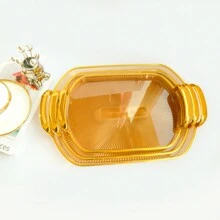 Set di 3 piatti in acrilico per frutta, ciotola per caramelle, piatti decorativi, piatti per antipasti a forma ovale, ciotola per snack, contenitore per noci e frutta, per feste, ristoranti, cucine, regali di Natale
