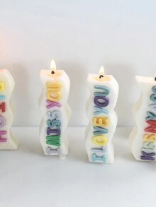 1入diy矽膠模具,可製作我愛你字母形狀的蠟燭/肥皂/樹脂工藝品 - 白色 - 查看 4