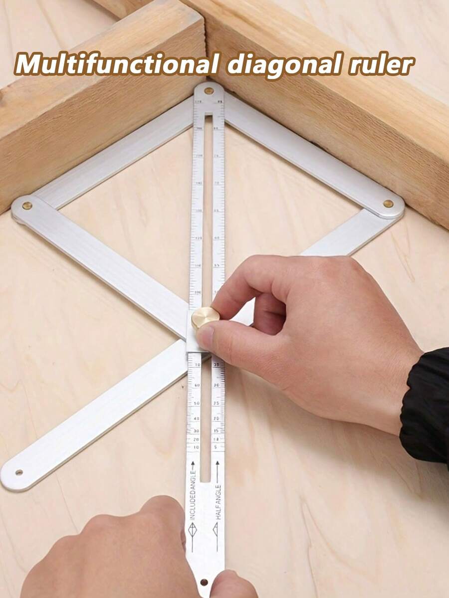 1個多功能角度測量儀,0-170度量規,傾斜角度測量儀,木工測量工具 - 彩色 - 查看 1