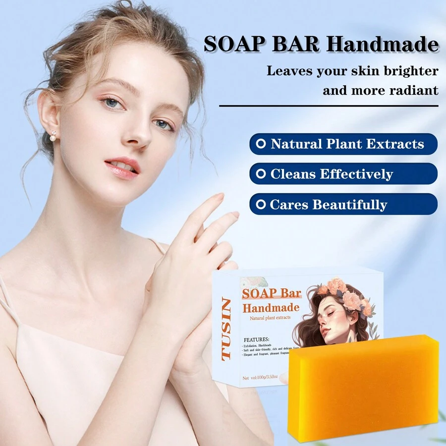 100g手工香皂,香氣濃郁的洗顏皂,能去角質,去黑頭,柔軟肌膚友好性,泡沫豐富綿密,優雅芳香,香氣宜人,含椰子油、維他命和豐富植物提取物 - 香氛潔面皂 - 查看 1