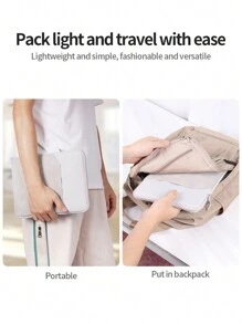 DANYCASE 10.8-13.3 英寸平板电脑笔记本电脑保护套，8 英寸电子产品收纳袋，带衬垫保护，兼容 iPad 等设备 - 淺灰色 - 查看 10