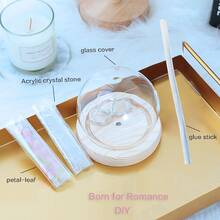 1入組人造鬱金香花夜燈手工diy床頭燈led夜燈臥室裝飾生日禮物桌燈無電池 - 粉色 - 查看 7