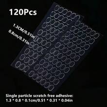 120片装双面胶贴纸盲盒底座固定胶垫防翘起无缝贴片DIY手工工具 - 透明色 - 查看 3