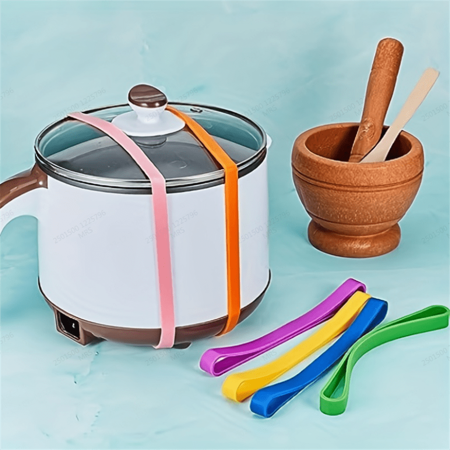 1pc/6pcs 140mm*10mm*1mm Long Elastic Silicone Rubber Book Strap/12