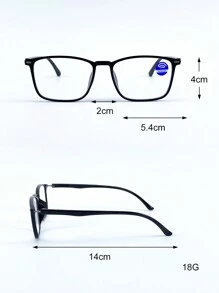 1pc Men's Rectangular Minimalist Lightweight Eyeglasses For Daily Use Clear Glasses Accessories - Clear - View 6