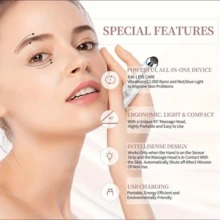 便攜式離子感應熨斗及熱力眼部按摩器,能去除眼部黑眼圈及細紋 - 粉色 - 查看 5