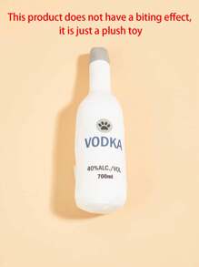 A Mini Plush Toy Designed As A Wine Bottle, Not Suitable For Pets To Chew. It Contains A Built-In Sounder To Attract Pets' Attention. - White - View 4