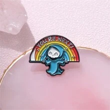 Creative Funny Enamel Pin You'Re Next Rainbow Humorous Brooches Lapel Badge Backpack Clothes Pin Jewelry Street Pin For Clothes Bag Charm Backpack For School Office Accessories Shirts Jacket Christmas Halloween Autumn-Winter Accessories,Suitable For Teens, Youth,Men,Casual, Outdoor, Athletic, Vacation, Graduation Gifts, Birthday, Daily Wear Cute Teacher Gifts Halloween Accessories Teachers Day Costume Accessories Bag Charms Men Gifts Bag Pins - Multicolor - View 6