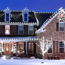 30m 300LED Solar Light Outdoor Festoon Lamp Garden Fairy Lights String Waterproof Christmas Garland Yard Decoration - White - View 4