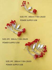 3米20顆led愛心形情人節裝飾燈串 - 黃色 - 查看 6