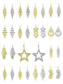 Dangle Earrings With Moving Heart Design, Elegant Long Fashion Earrings For Women, Exaggerated Metal Pendant, Charming Jewelry Gift - Hollow Water Drop - View 2