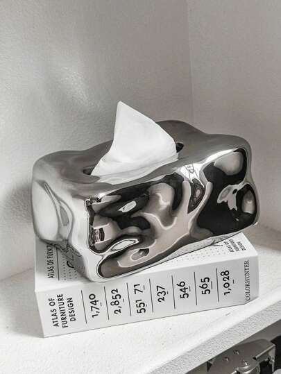 1pc High-Grade Ceramic Glacier Tissue Box, Suitable For Living Room, Office, Bedroom, Bathroom Tissue Storage Decoration, Home Stuff, Table, Home Decorations, Home Organization And Storage, Room Decor Bedroom, Kitchen Accessories, Kitchen Tools, Organizer Kitchen, Travel, Holiday, Napkin Holder, Festival Family Gathering, For Home Kitchen Bedroom Living Room Dining Room, Home Decoration Accessories, Decorative Box, Women Wedding Gift, Summer Travel Holiday Festival Must-Have