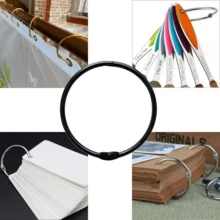 10 件圓形按扣浴簾掛鉤,金屬浴簾環,防銹滑動順暢浴簾桿浴掛鉤,浴室配件 - 黑色 - 查看 7