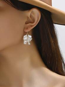 1pair Elegant & Fashionable Flower Earrings Suitable For Women's Daily Wear - Flowers Are Short - View 5