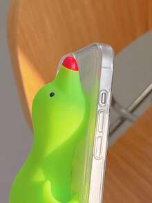 趣味减压 3D 挤压鸭子手机壳适用于 Apple iPhone 16/15/14/13/12/11/XS/XR/X/7/8 Plus Pro Max、Galaxy A & S 系列 - 綠色 - 查看 5