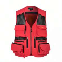 Chaleco De Seguridad Ingeniero Supervisor Alta Calidad - Rojo - Ver 1
