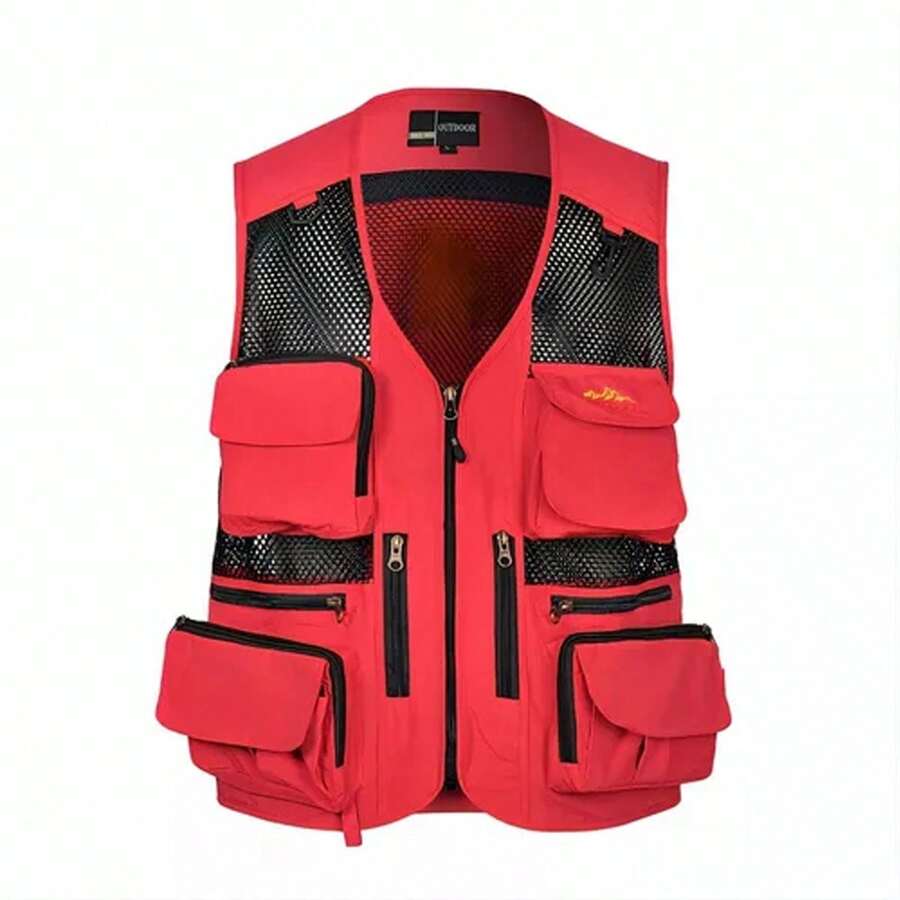 Chaleco De Seguridad Ingeniero Supervisor Alta Calidad - Rojo - Ver 1