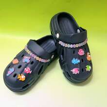 2入組創意手工製作五彩心形鞋帶。10入組可愛卡通海洋動物（小丑魚,海馬,章魚）diy鞋履配件（不含整合插扣。請參閱詳細的合成圖片） - 10PCS - 查看 6