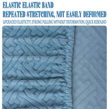 2pcs Universal Chair Cover With Elegant Curved Lines, Thick Stretch Dining Chair Slipcover For Chairs And Stools, Full Back Coverage, Dining Room - Teal Blue - View 4