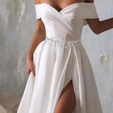 1pc Silver/Gold Tone Alloy Leaf Wedding Waist Belt, Handmade Fashionable Bridal Belt, Women's Accessory, Suitable For Wedding, Ball, Beauty Pageant And Other Occasions - Gold - View 3