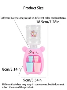 1套粉藍色兔子童裝迷你飲水機玩具,雙出水口設計,仿真廚房玩具可加水,寶寶兒童飲料機,可愛拼圖塑料玩具,生日禮物 - 粉色 - 查看 8