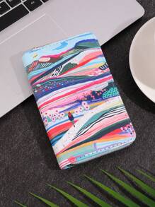 1pc Multi-Colored Creative Graffiti Pattern Women's Wallet, Zipper Short Card Holder, Small But Capacity, Highly Attractive , Portable Coin Purse For Ladies - Multicolor - View 2