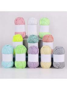 1pc Glow In The Dark Yarn, Luminous Yarn, Soft And Perfect For DIY Knitting And Crocheting, Knitting Supplies - Taro Purple - View 3