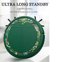智能掃地機器人 遙控掃地機器人自動全能一體式吸塵三合一掃地機器人 - 綠色 - 查看 2