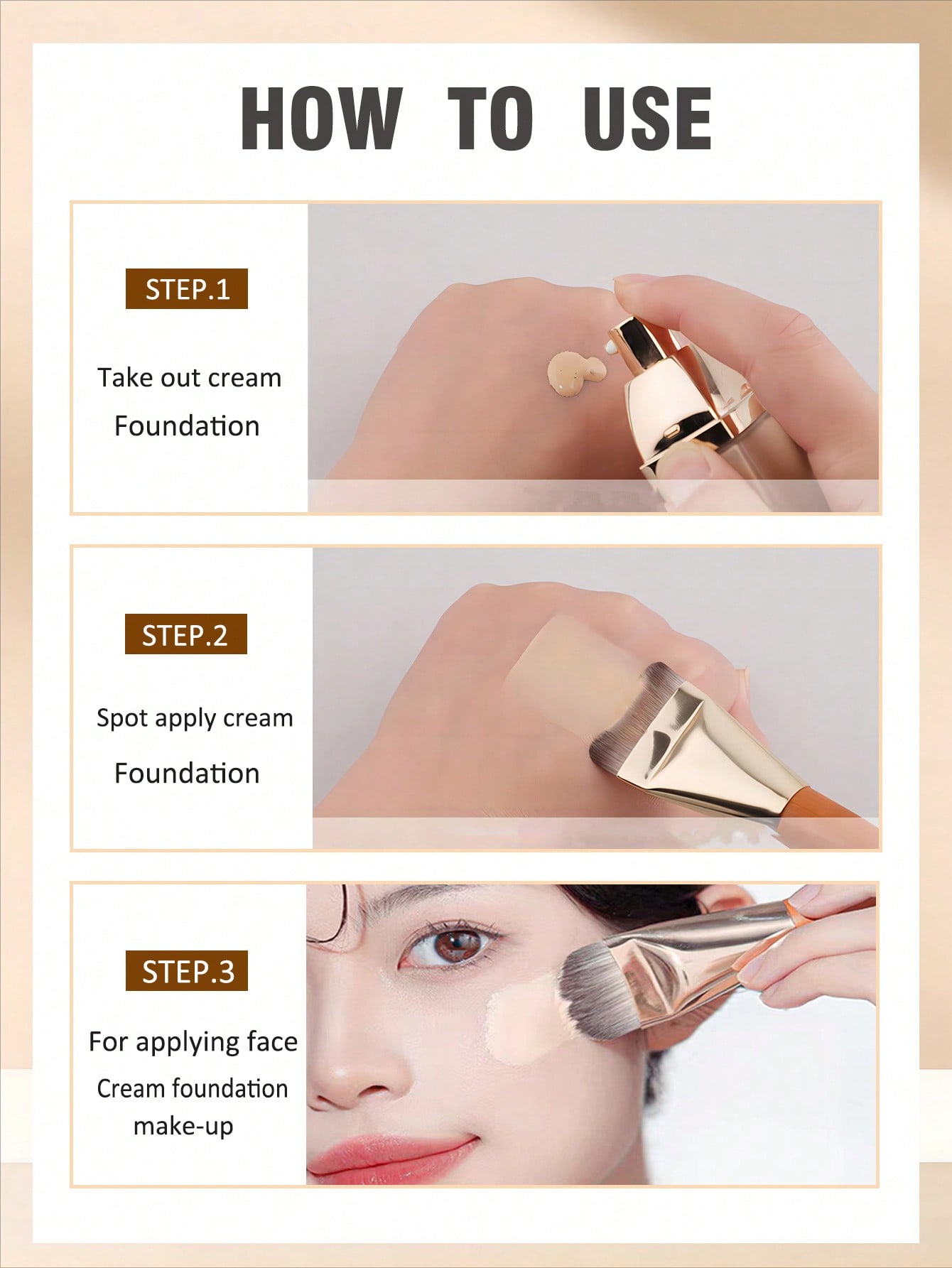 فرشاة رأس مسطح رفيعة جداً واحدة، لوضع الأساس والقن...