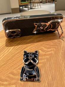 Electroplated Mechanical Dog Phone Back Sticker Phone Bracket Phone Holder Stand Compatible With Iphone 13 Pro Max - Multicolor - View 3