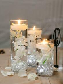 12/10 Pcs Of 4.2*2.2cm Floating Candles, Suitable For Weddings, Hotels, Restaurants, Birthdays, Parties, Romantic Candlelight Dinners, Valentine'S Day - White - View 8
