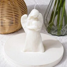 心形和天使形香氛蠟燭,情人節和生日的浪漫創意禮物 - SKU-02-愛心天使(灰色) - 查看 7