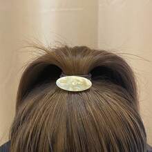 1pc Women's Colorful Elastic Hair Tie With Acetate Ball Detail, Suitable For Different Occasions - Multicolor - View 2