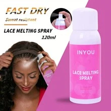 蕾絲融化定型噴霧- 無黏劑假髮安裝,1-5天持續,適用於hd/瑞士蕾絲假髮,无削片/殘留物,快速乾燥,適合日常使用者作為蕾絲膠的替代品（粉色） - 120ml-1P Pink - 查看 2