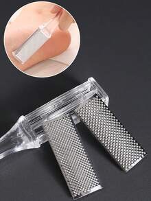 1pc Foot File, Foot Scrub, Foot Therapy - Removing Callus Professional Foot Planer, Rasp Foot Scraper, Corns Callous Removers, Dry Skin Cracking Dead Skin Remover For Dry And Wet Feet - Clear - View 5