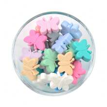 10入組矽膠中心珠,可愛的動物珠,扁平蝴蝶間隔珠,適用於筆珠首飾製作,掛繩鑰匙扣項鍊珠串製作套件 - 扁平蝴蝶珠子 - 查看 3