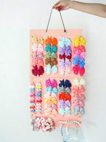 1pc Multi-Purpose Sunglasses/Glasses Holder With Hooks, Wall Hanging Felt Organizer For Hairbands, Hair Ties, Headbands, Necklaces And Earrings, Suitable For Horizontal Placement In Living Room And Other Scenes