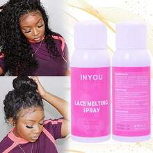 蕾絲融化定型噴霧- 無黏劑假髮安裝,1-5天持續,適用於hd/瑞士蕾絲假髮,无削片/殘留物,快速乾燥,適合日常使用者作為蕾絲膠的替代品（粉色） - 120ml-1P Pink - 查看 4