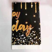 1 قطعة من المفرش الأسود والذهبي المستطيل لتغطية طاولات الحفلات والذكرى السنوية وأعياد الميلاد من 90 إلى 30 ،ديكورات لعيد الحب وعودة إلى المدرسة