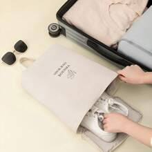 旅行收納袋,適用於戶外活動、健身房和鞋子的便攜式防塵組織器袋 - 灰色 - 查看 1