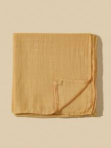 1 件純色嬰兒襁褓毯 - 金色 - 查看 4