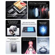 全球版RedMagic 9 Pro智慧型手機，5G遊戲手機，解鎖，16GB RAM 512GB ROM，6.8英寸120Hz AMOLED屏幕，Snapdragon 8 Gen處理器，6500mAh電池，80W快速充電 - 黑色 - 查看 3