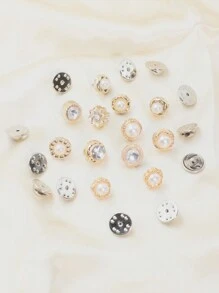 12 Piezas Broche De Seguridad De Hebilla De Estrechamiento De Cinturones De Falda Y Corbata Decorativa De Perla Falsa Para Mujeres Para Decoración Diaria De La Ropa
